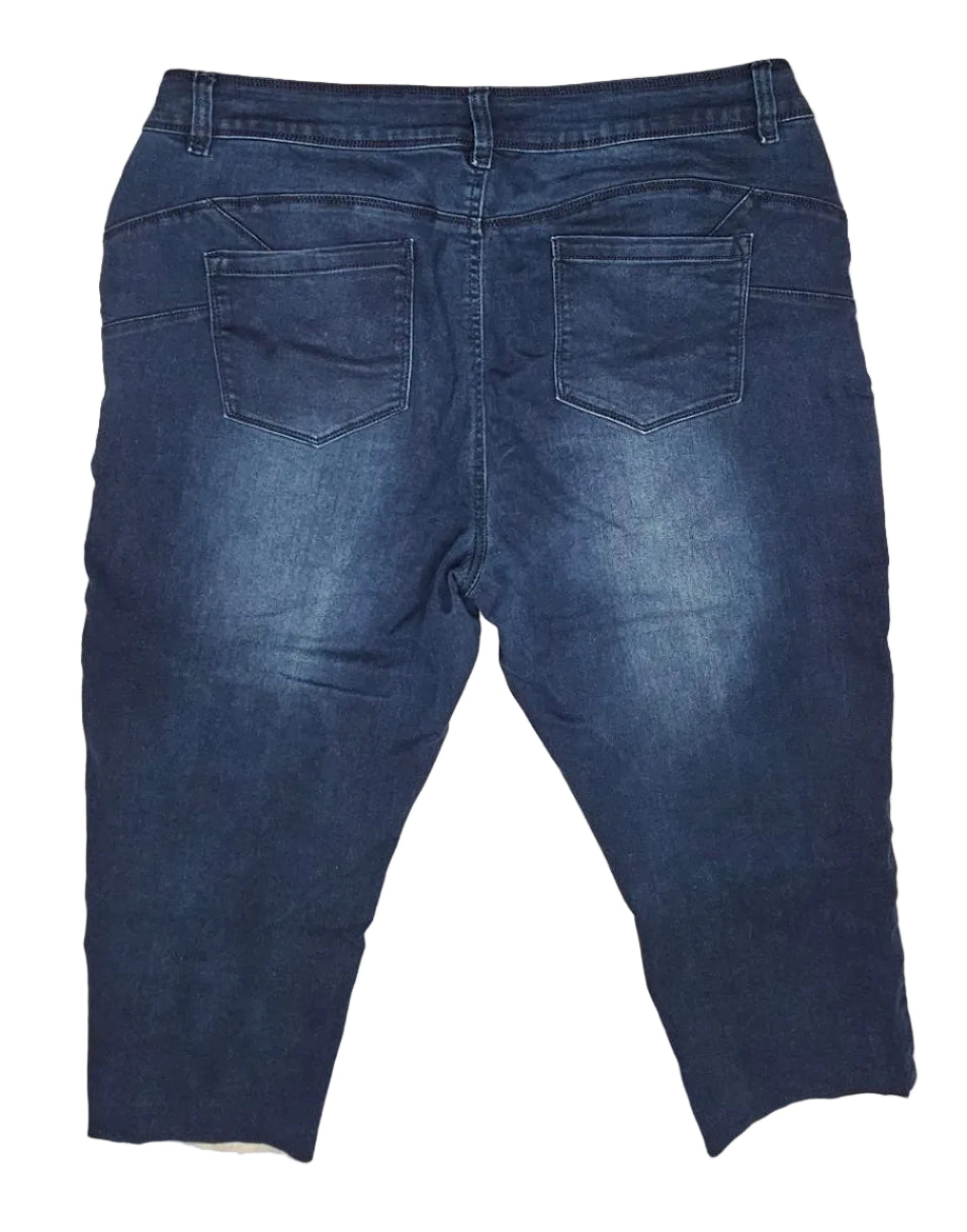 mySTYLE Plus Dark Wash Capri Jeans 20