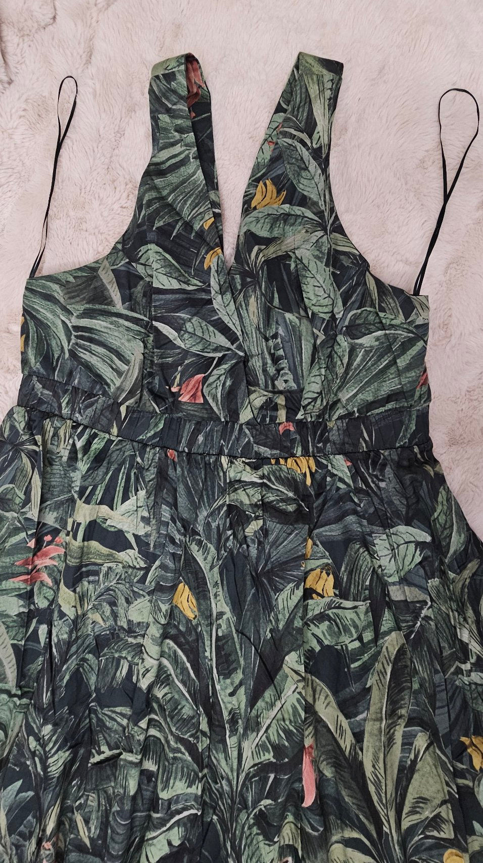 Reitmans Tropical Leaf Print Maxi Dress XL