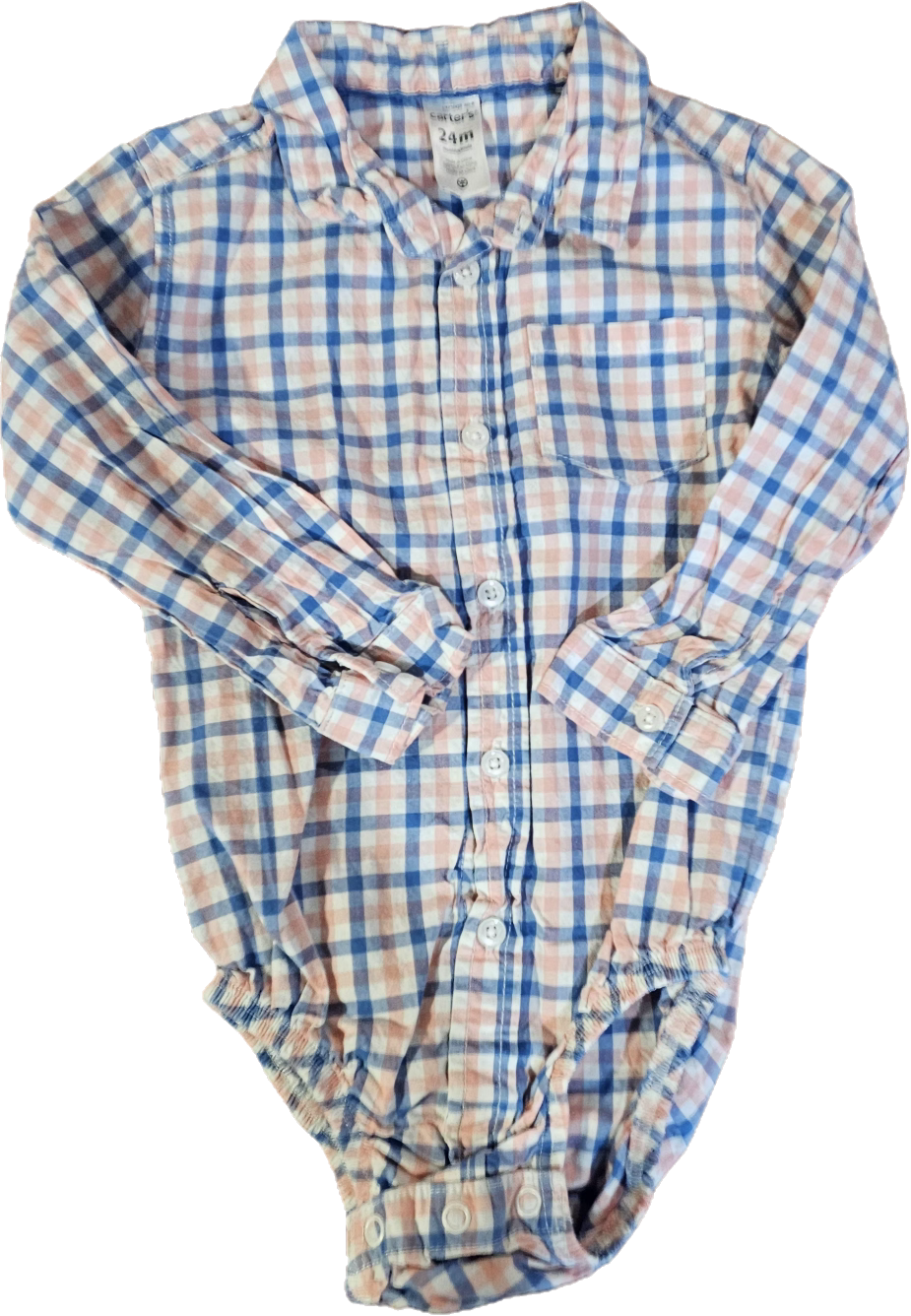 Carter's Dress Shirt Onesie 24 mth