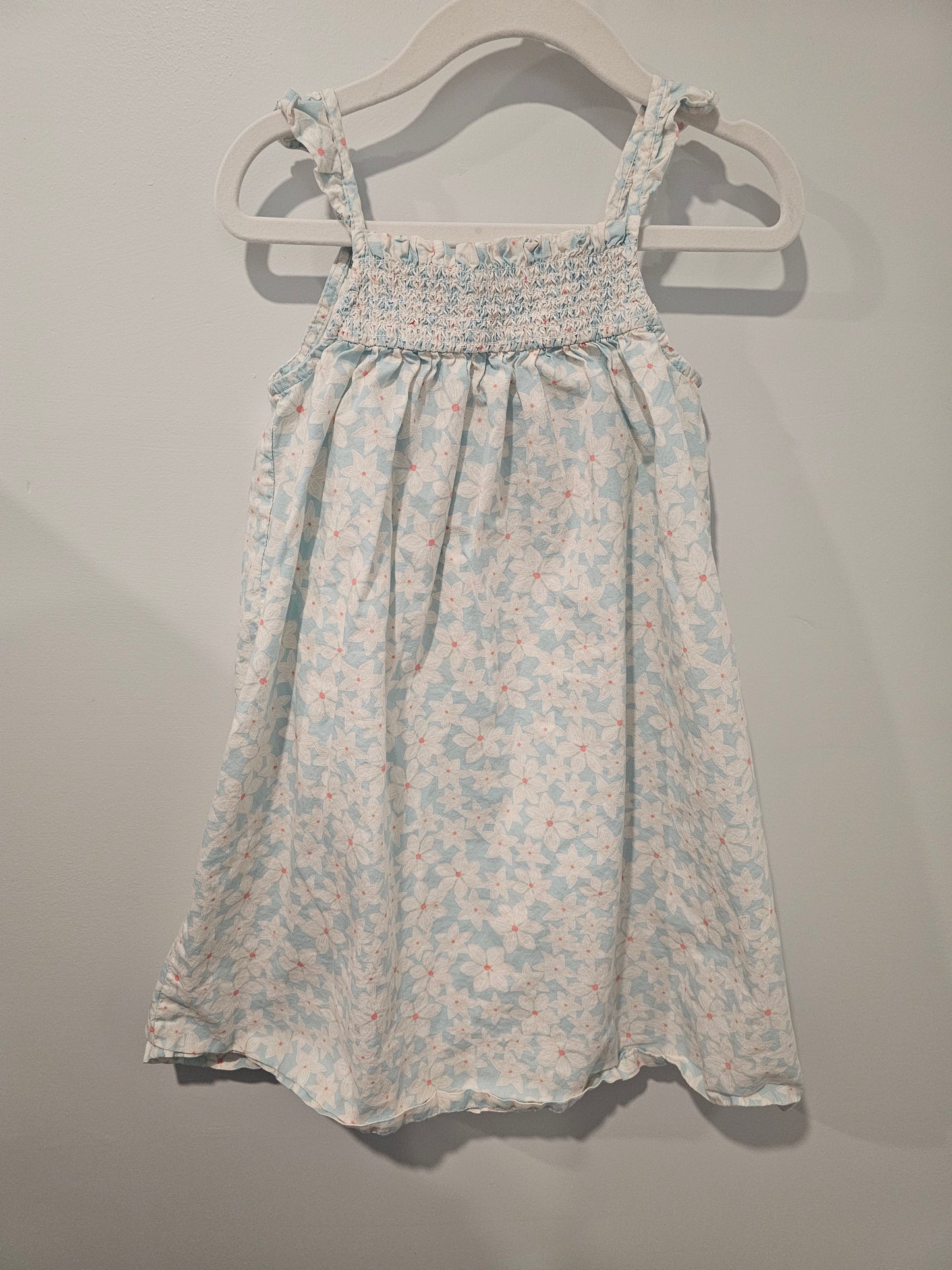 Gap Blue with white flowers Dress 5T