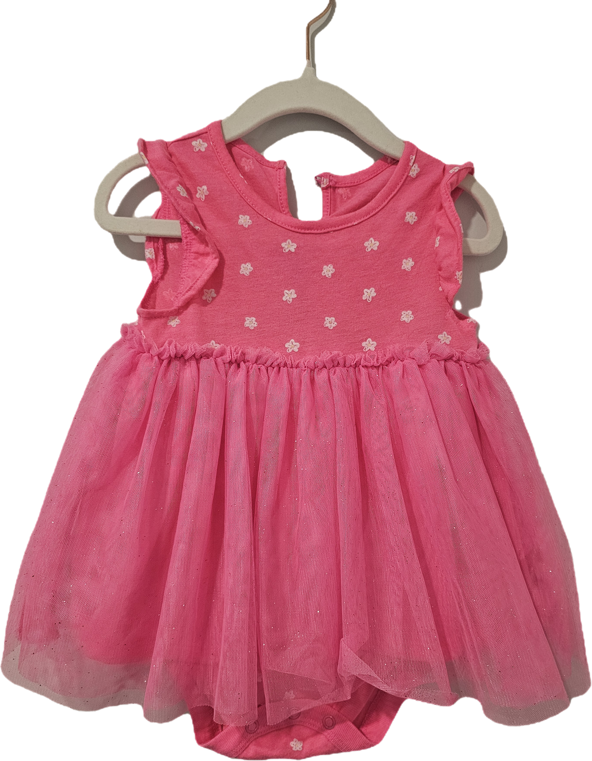 George Pink Flowers Dress Romper 18-24m