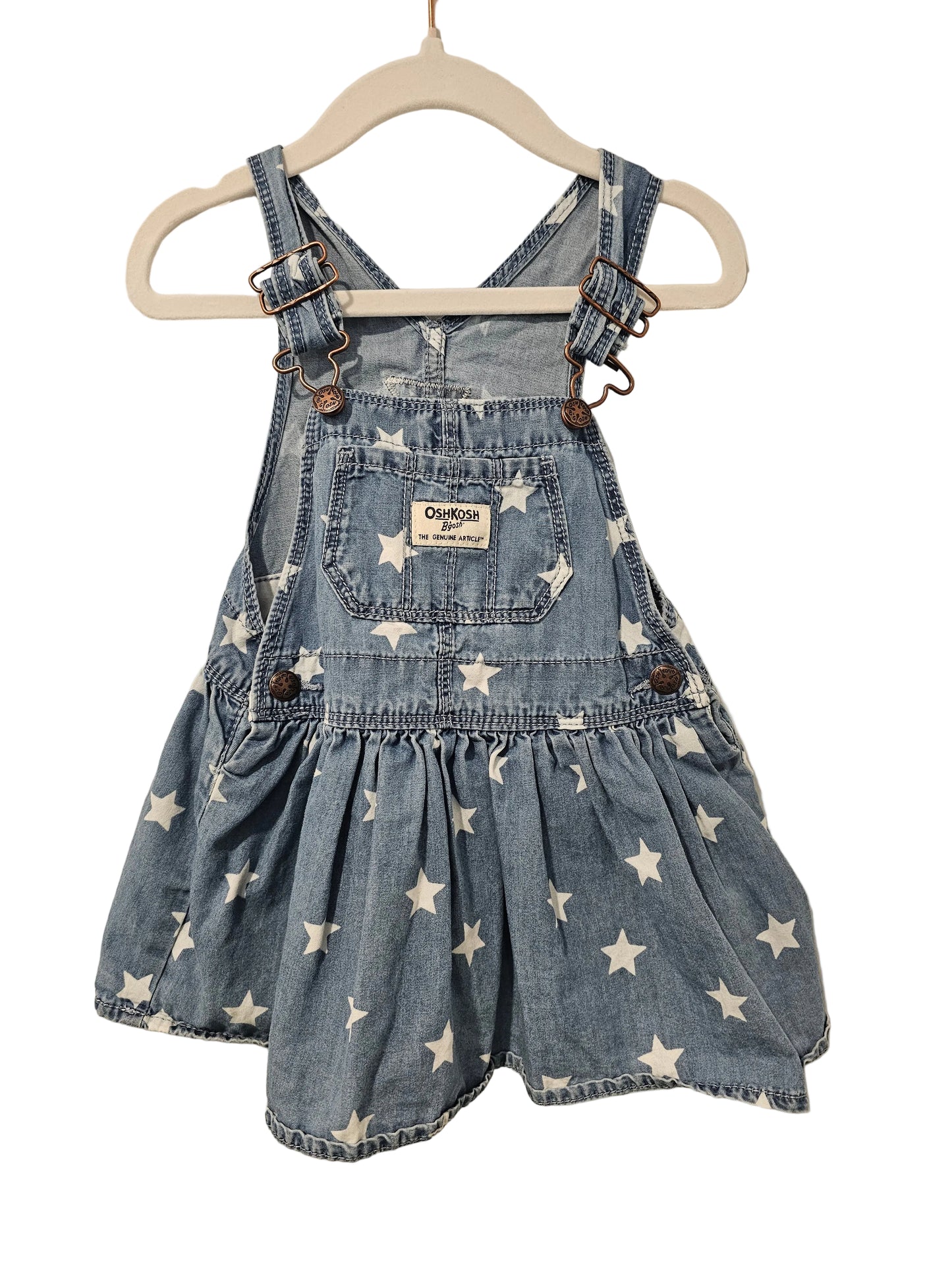 Osh Kosh B'Gosh Denim with Stars Overall Dress 18m