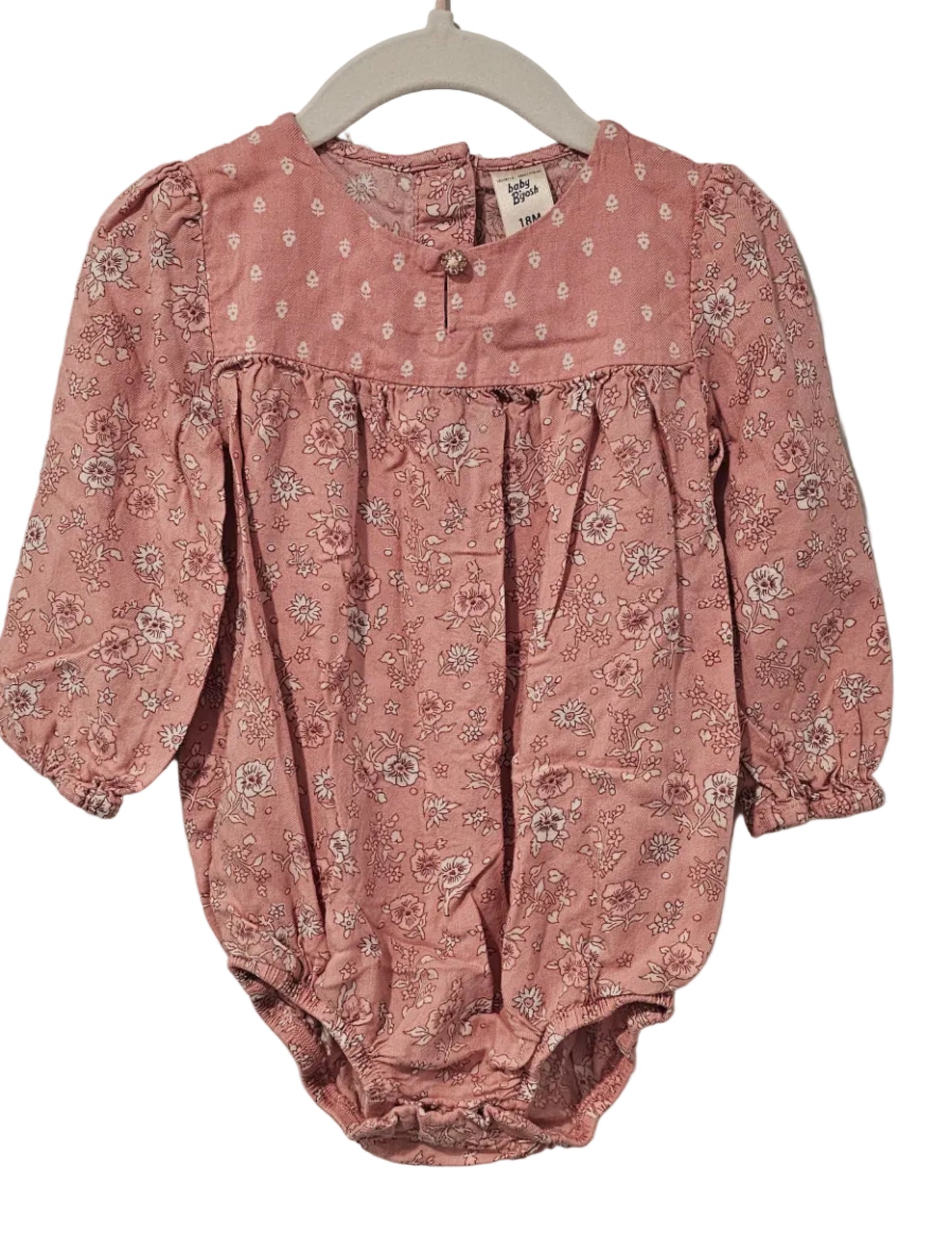 Baby B'Gosh Pink Dressy Onesie 18m