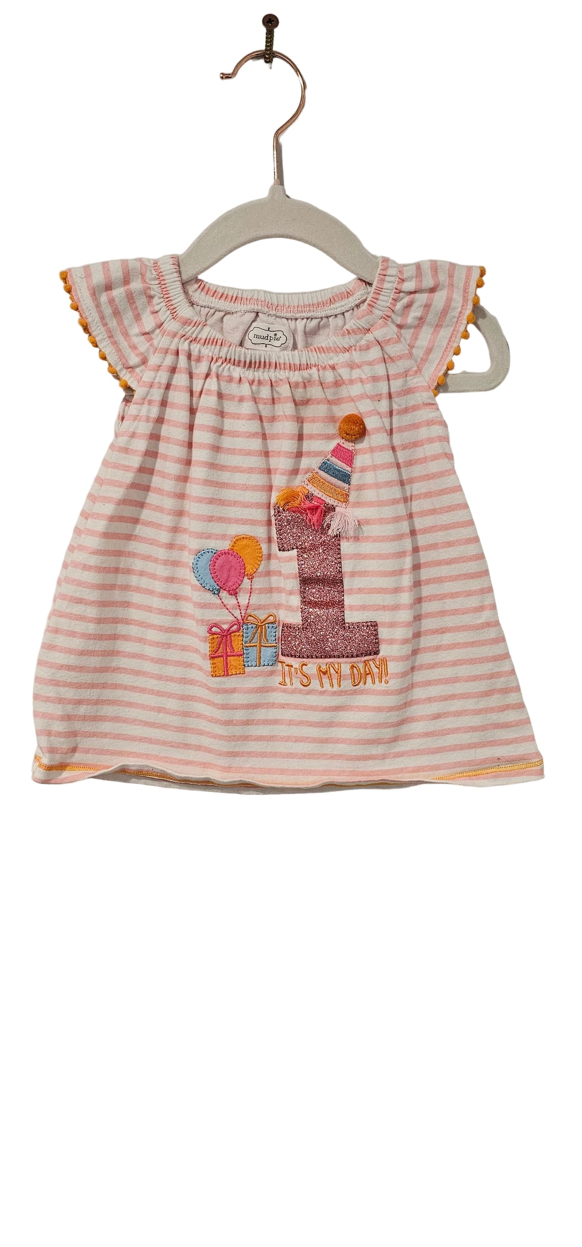 Mud Pie 1st Birthday shirt 12-18m