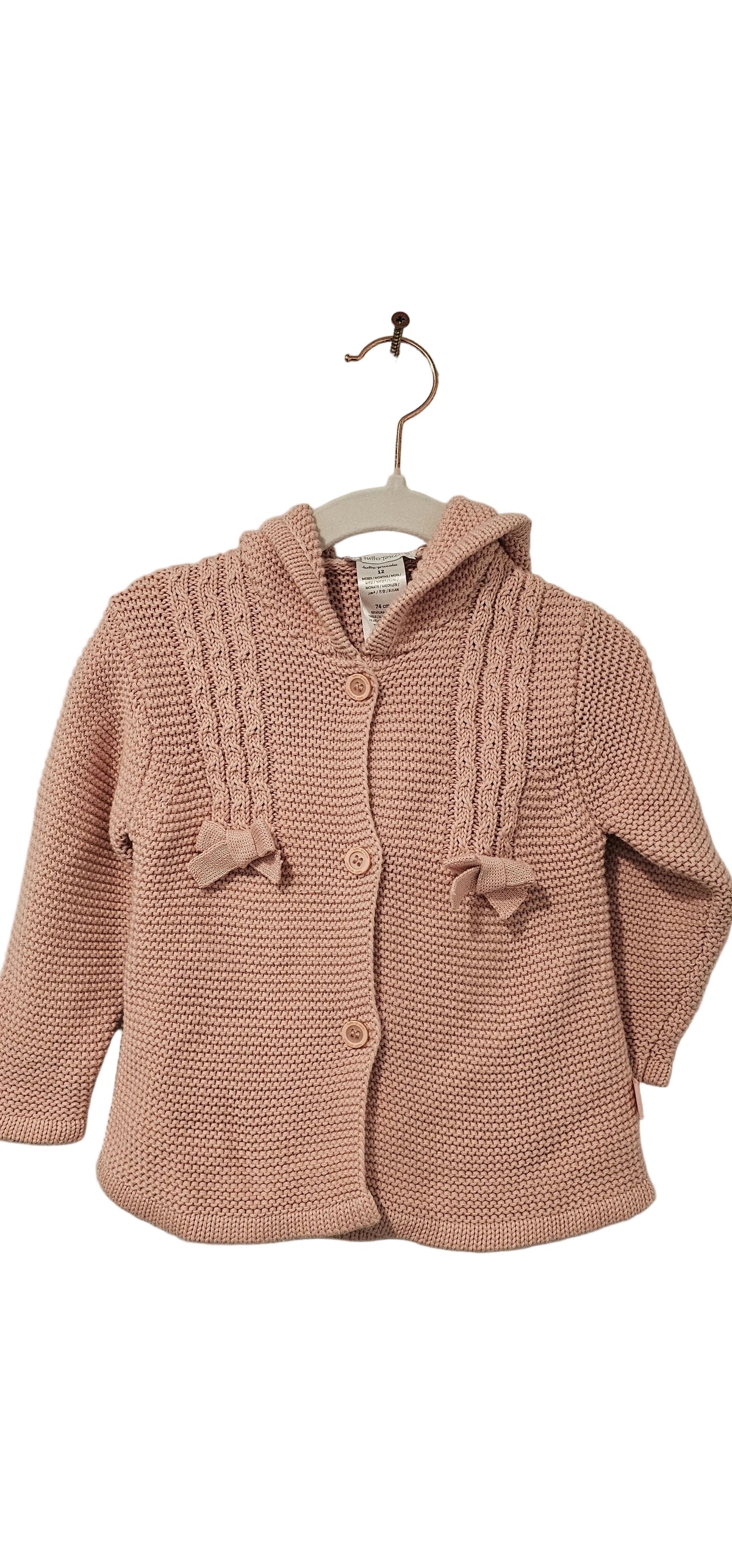 Tutto Piccolo Pink Knit Sweater 12m