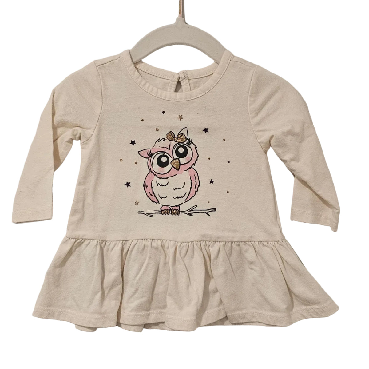 George Long Sleeved Owl Shirt 3-6m