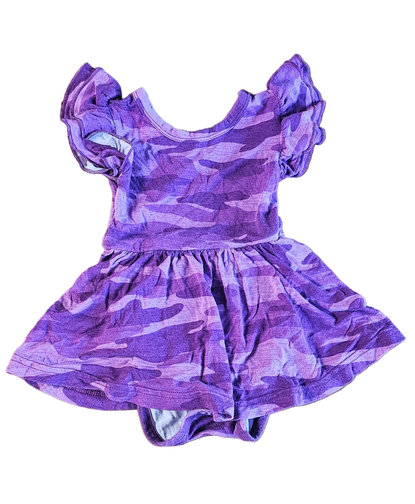 Play by Little Sleepies - Pink Camo Twirl Skirt Bodysuit 3-6m