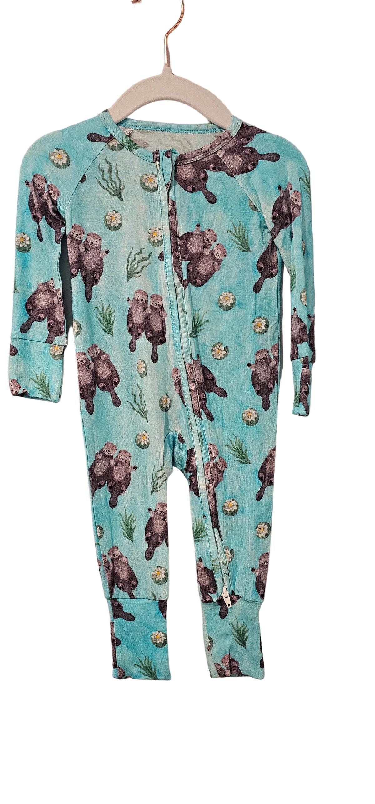 Bamboo Bodysuit / Sleeper Otter Print