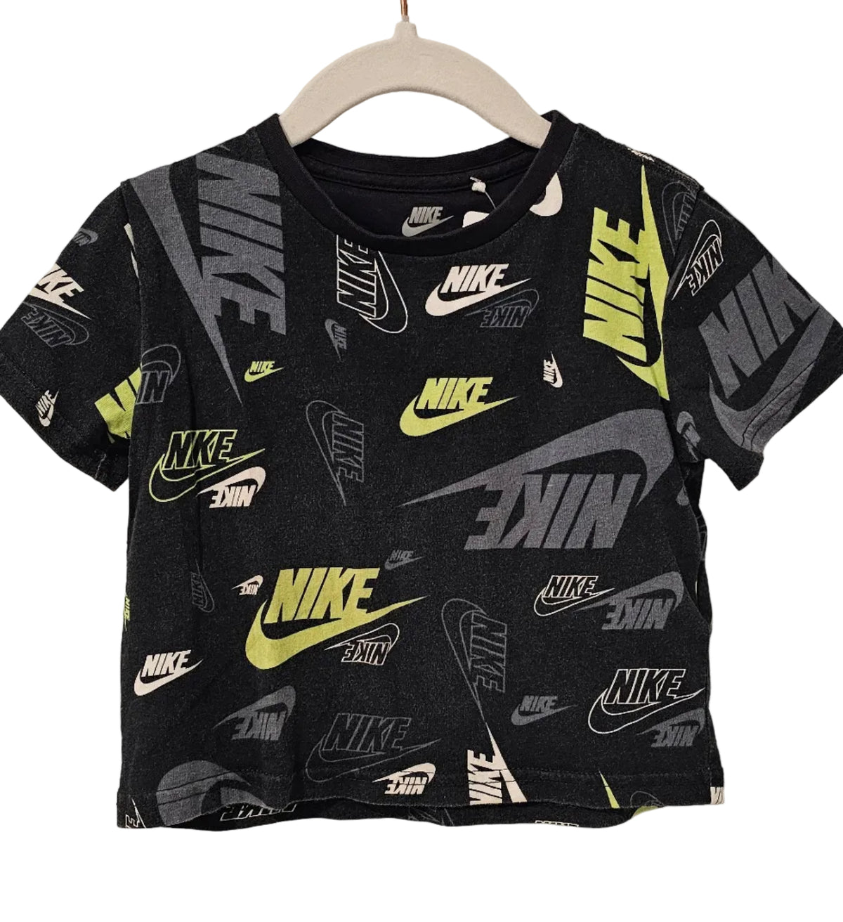 Nike Black All-Over Logo Print T-Shirt 2T