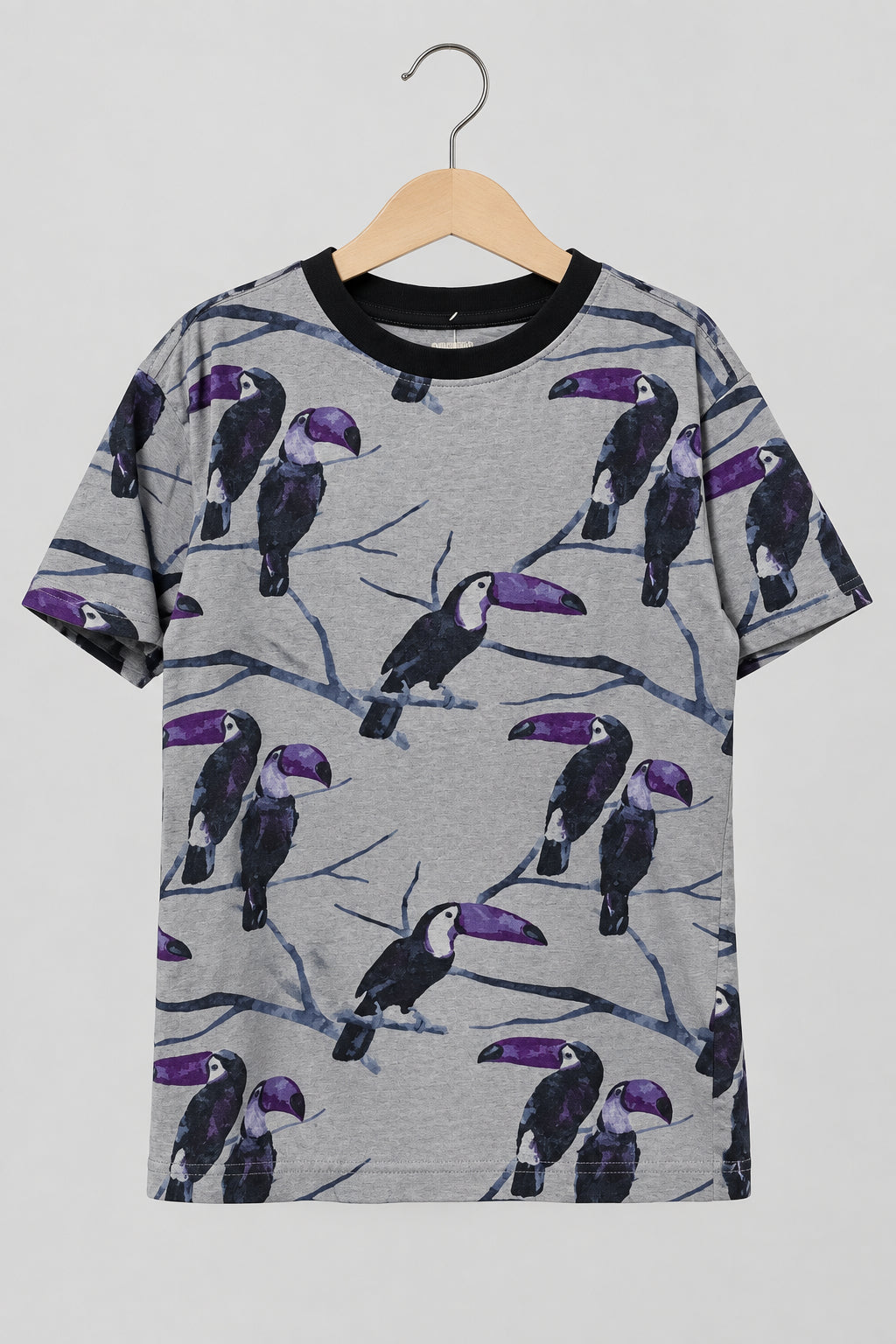 Gymboree Periwinkle All-Over Toucan Print Tee 7/8