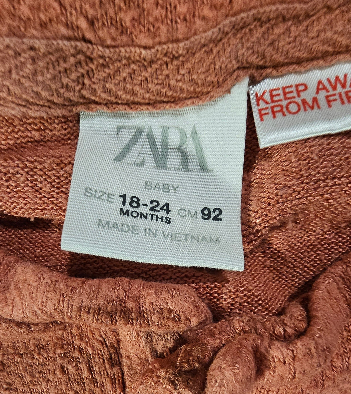 Zara Baby tag, size 18-24 months