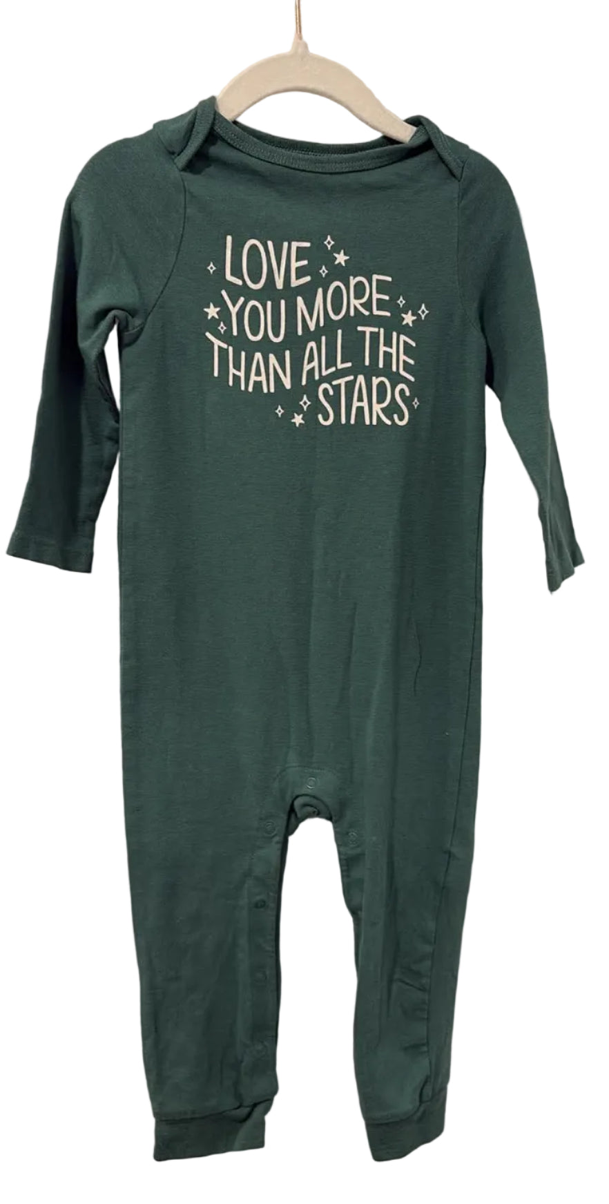 Baby Cat & Jack Teal 'Love You More Than All The Stars' Romper 18M