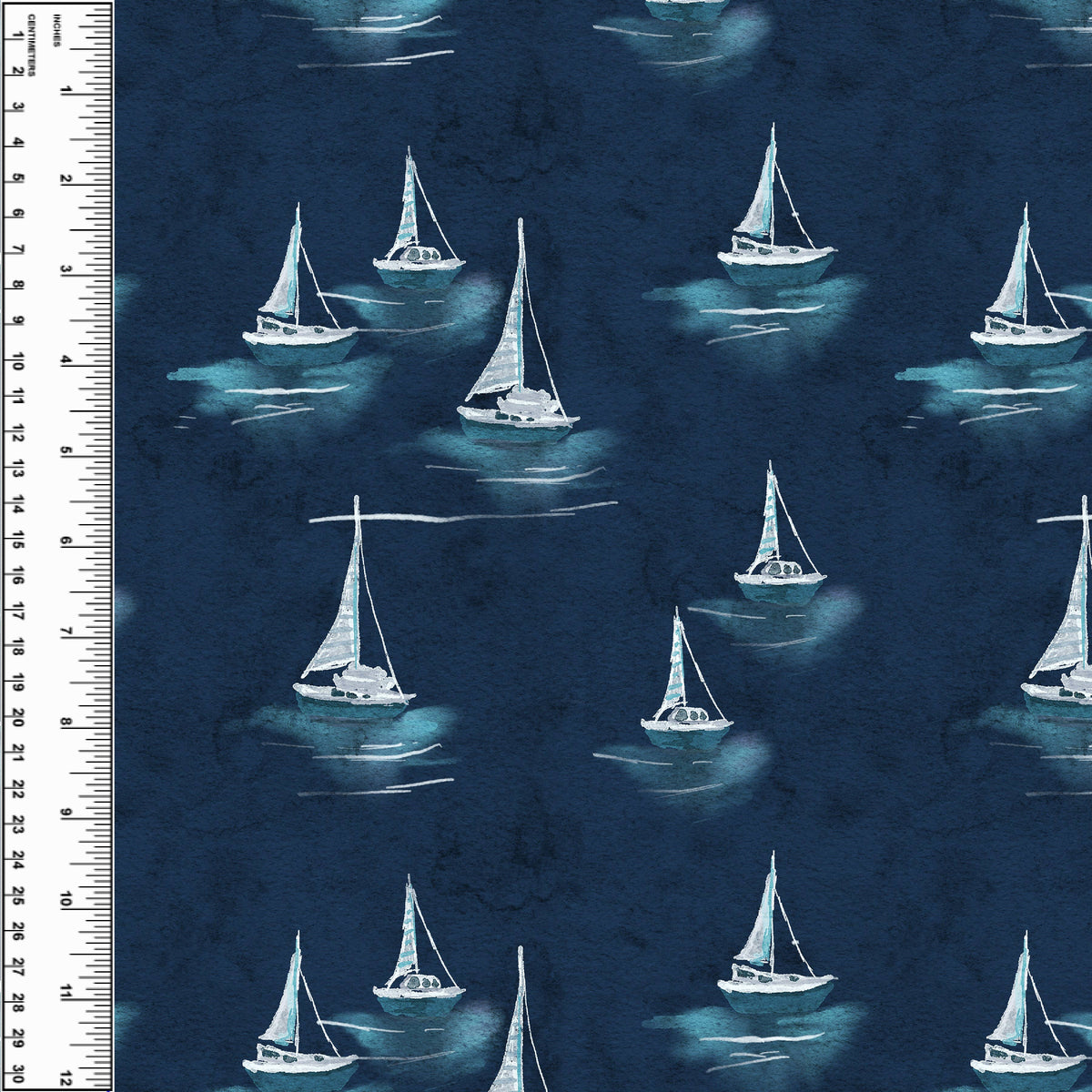 Sailboats Navy Toddler Blanket