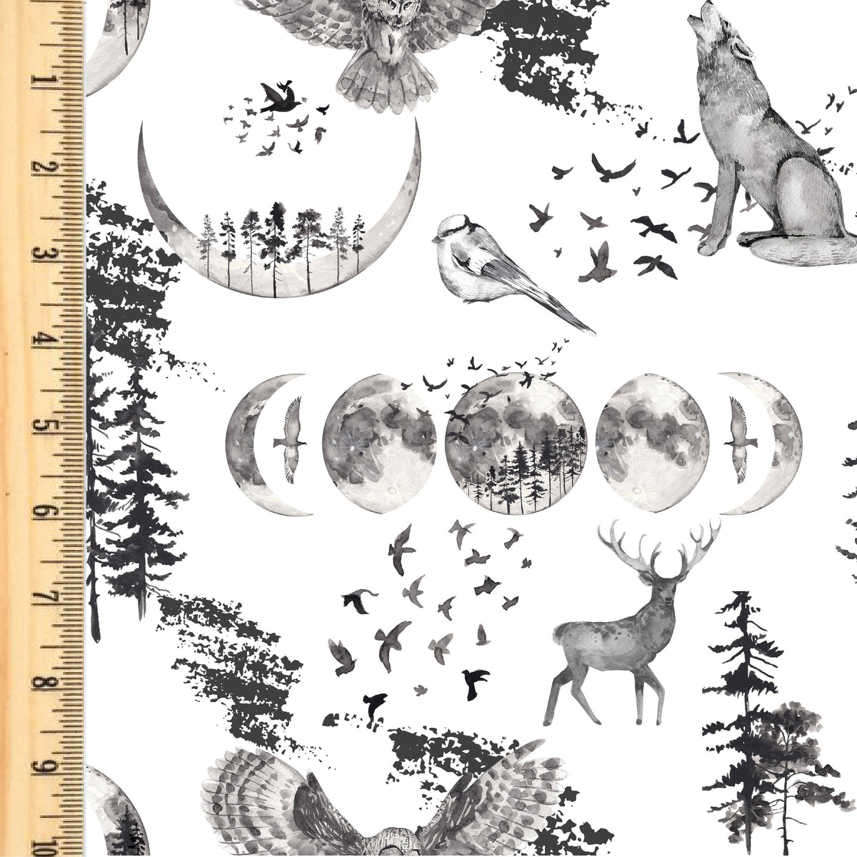 Moon Stage Forest Toddler Blanket