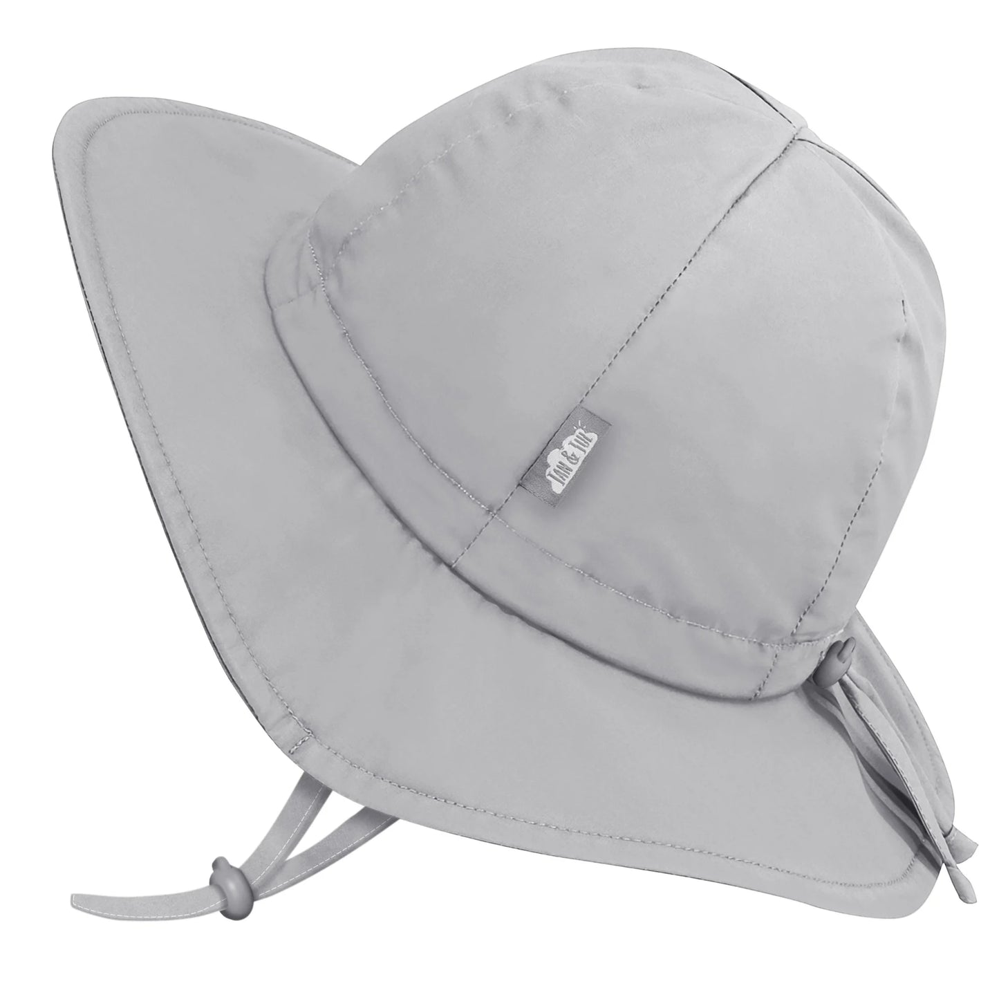 Jan & Jul Grey Cotton Floppy Sun Hat Med