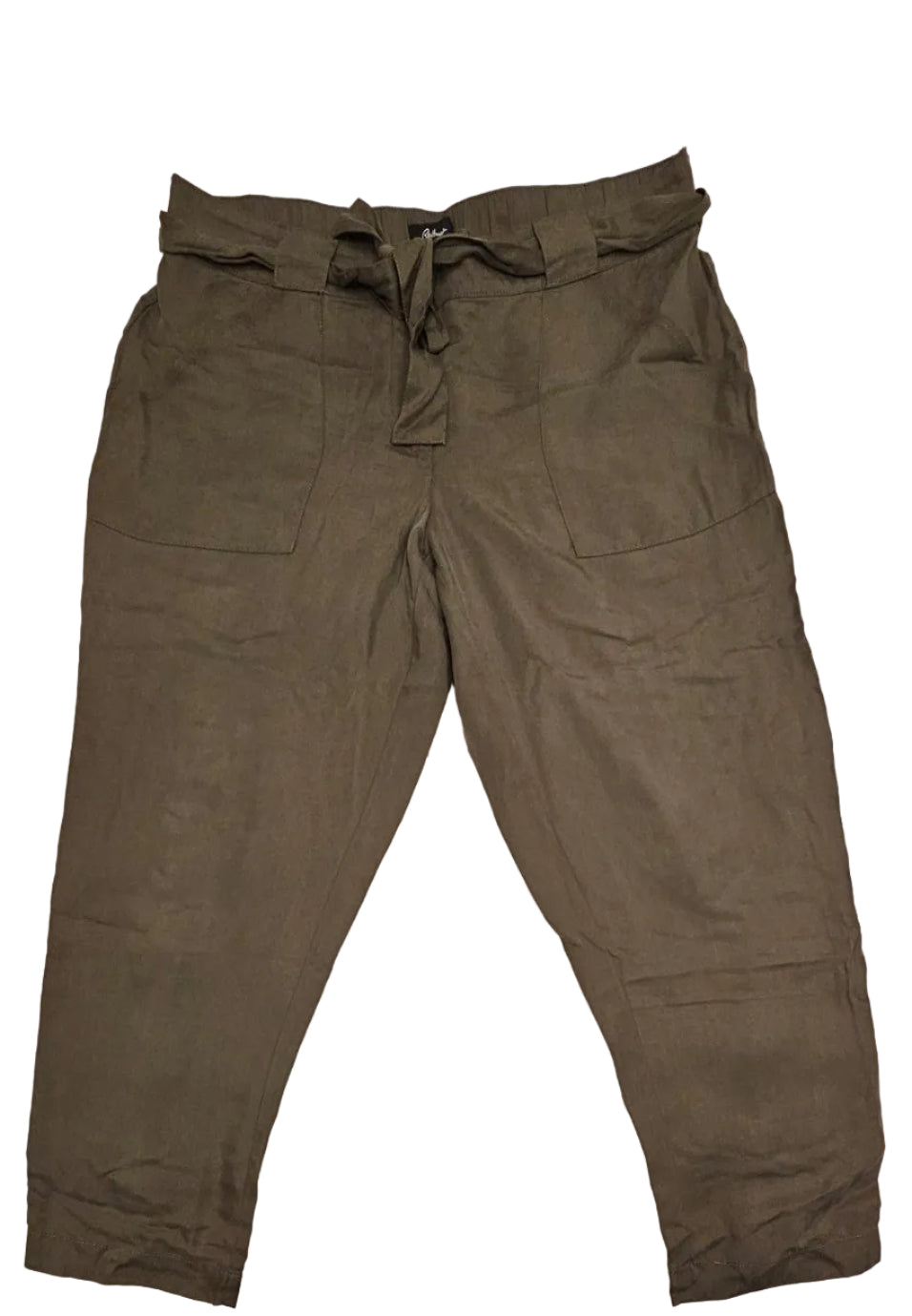 Reitmans Olive Tie-Waist Tapered Pants, 14 Petite – Pre-Loved - photo 3