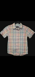 Children's Place Pink Blue Button Up Dress Shirt