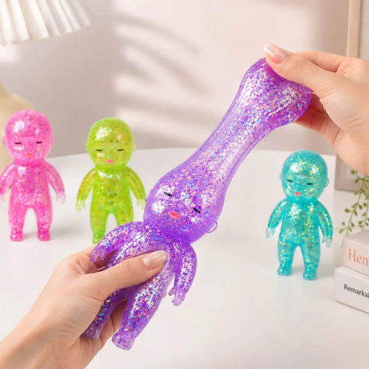 Glittered Figure Doll Squeeze Stress Relief Toy