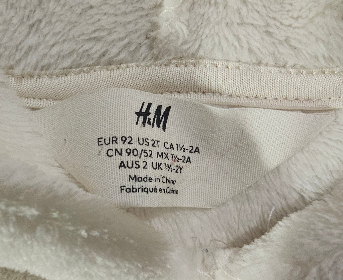 H&M size tag, US 2T / EUR 92