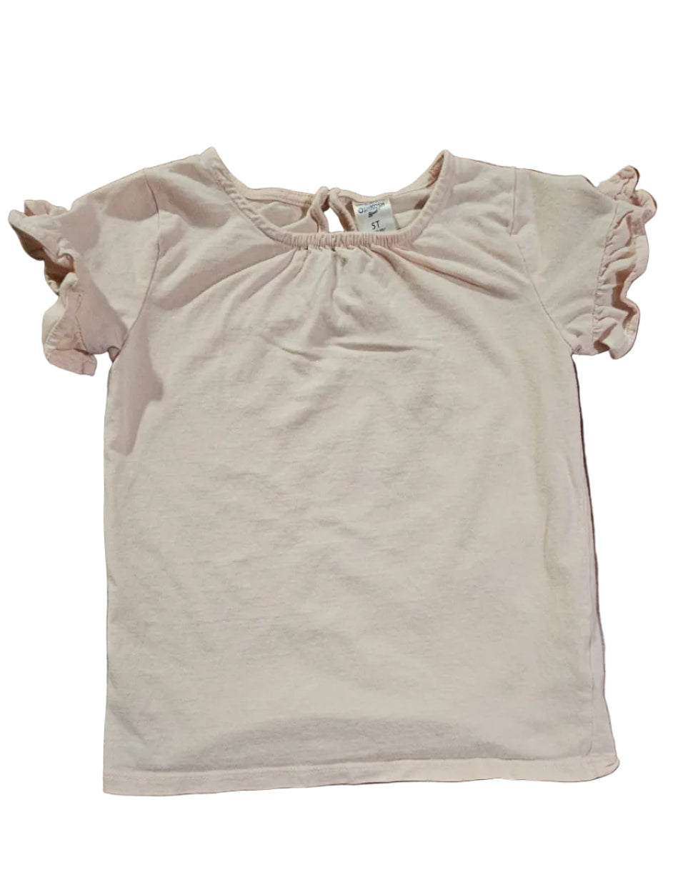 OshKosh B’gosh Pale Pink Ruffle Top, 5T – Pre-Loved - photo 1