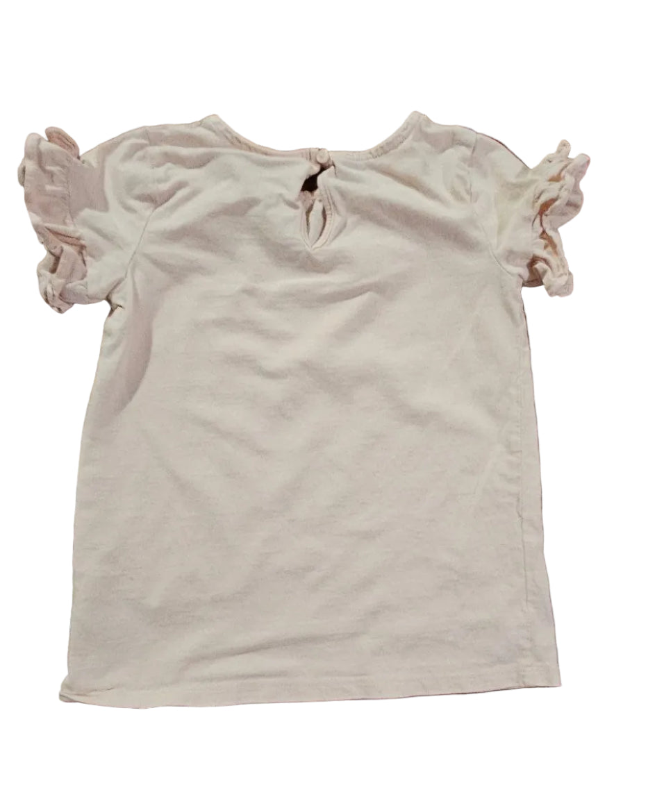 OshKosh B’gosh Pale Pink Ruffle Top, 5T – Pre-Loved - photo 2