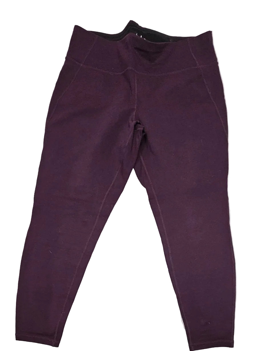 Hyba Plum Purple Cotton Leggings XXL