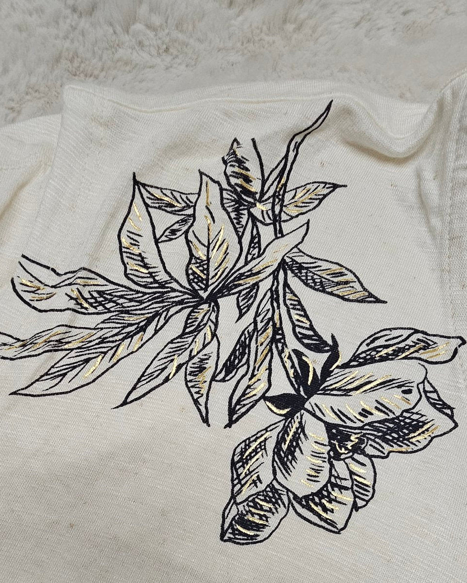 Pre de Provence Cream Floral Cut-Out Top XL