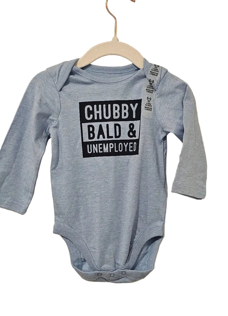 Carter's Chubby Bald & Unemployed Long Sleeve Bodysuit, 6-9M – Pre-Loved