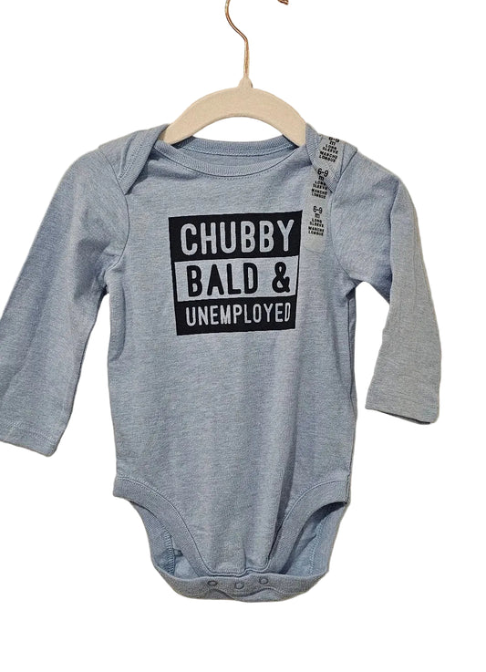 Carter's Chubby Bald & Unemployed Long Sleeve Bodysuit, 6-9M – Pre-Loved