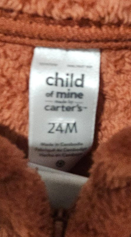 Child of Mine by Carter's Rust Fleece Hooded Jacket, 24M – Pre-Loved