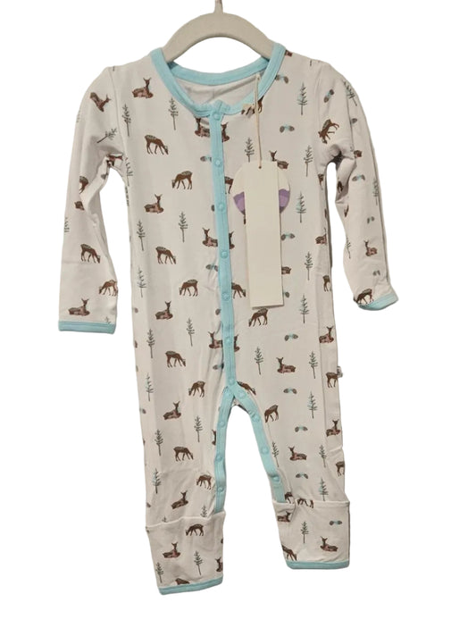Bubble Baby Deer & Forest Print Snap Sleeper – New