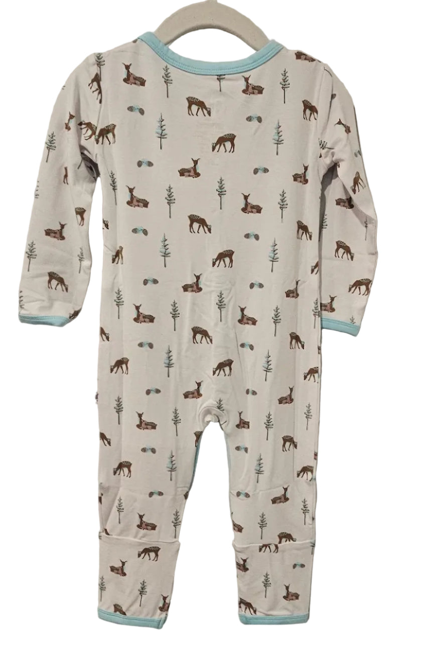Bubble Baby Deer & Forest Print Snap Sleeper – New