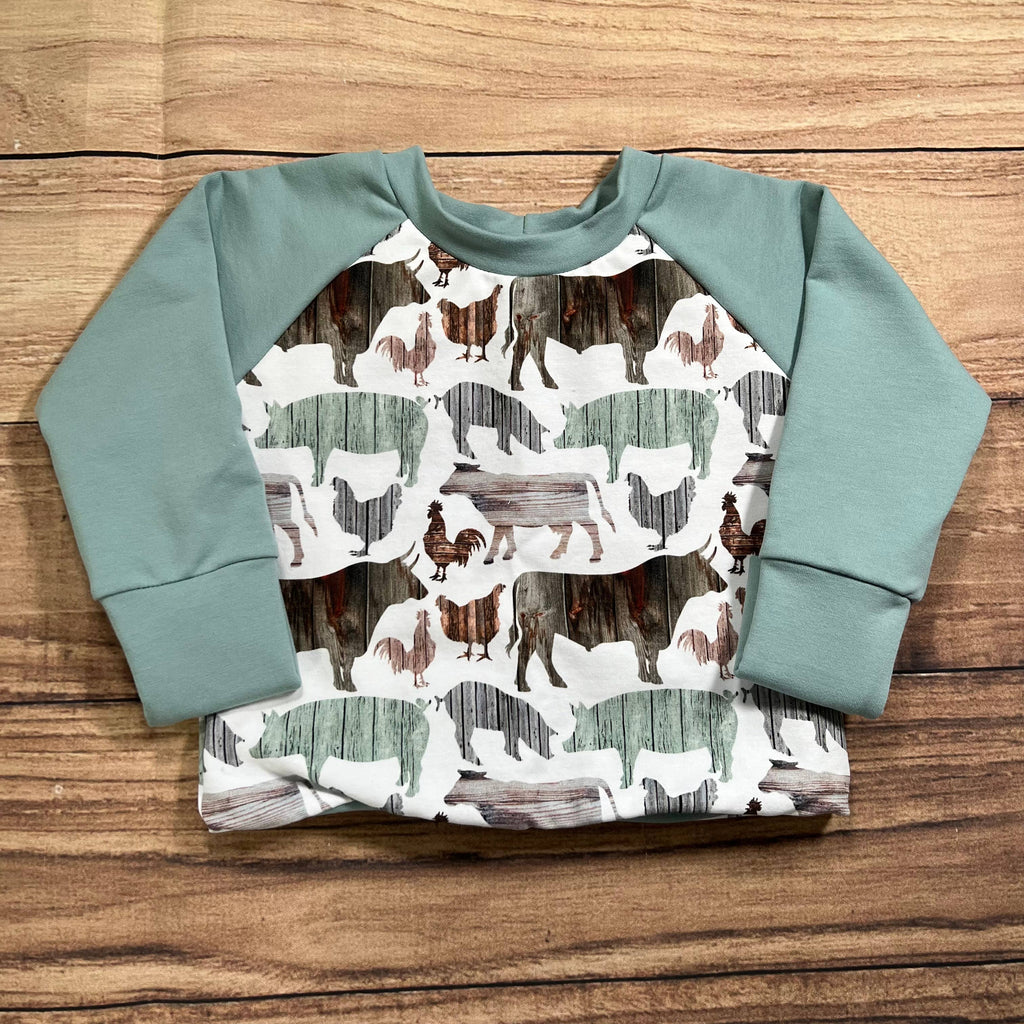 Barnwood Farm Yard Surf Grow With Me Sweater: 1-3 Years