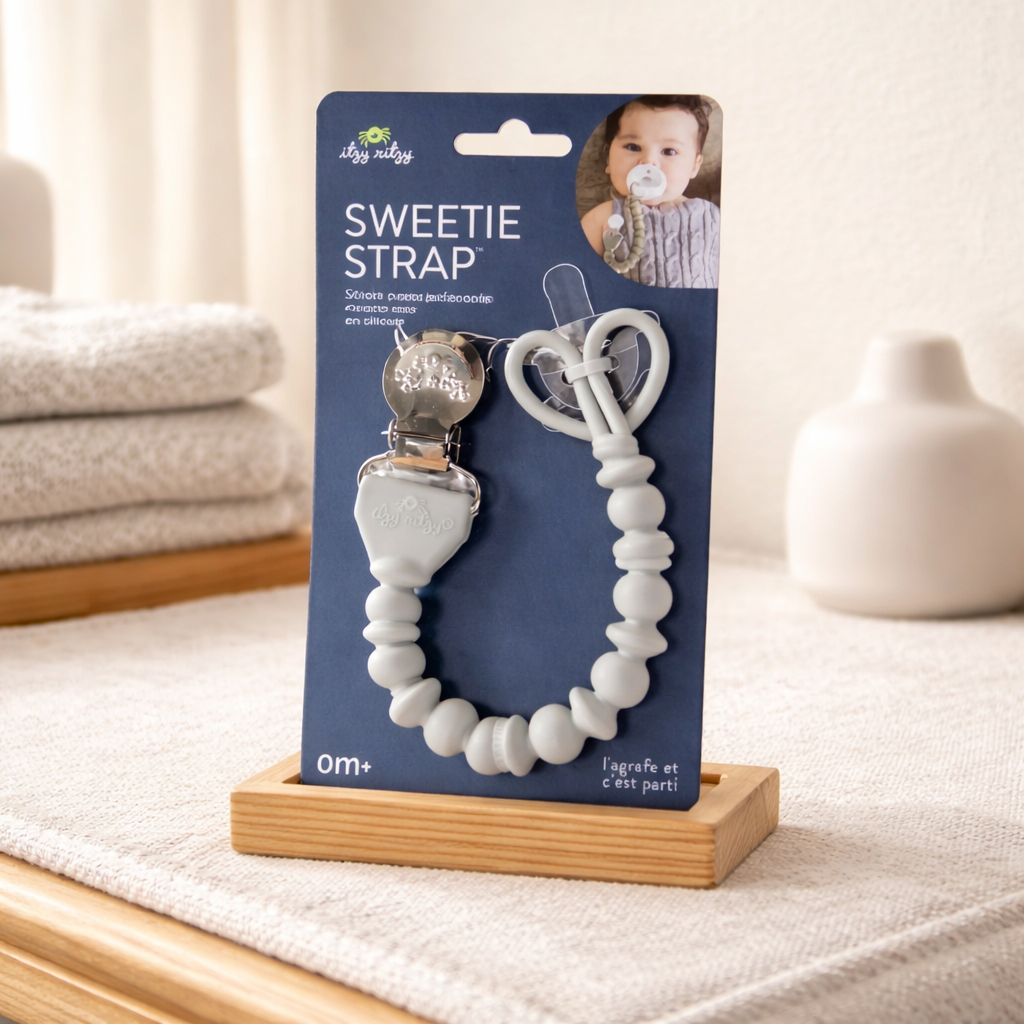 Sweetie Strap™ Silicone One-Piece Pacifier Clip Succulent