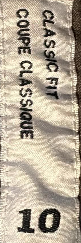 Size 10 classic fit label
