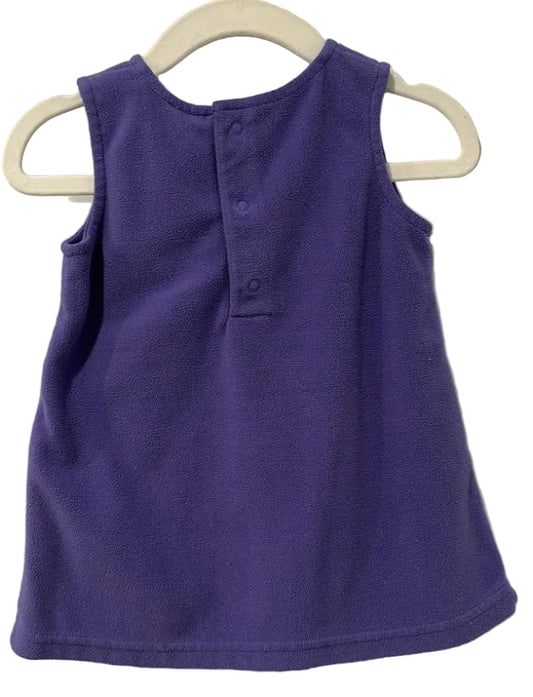 Back of purple Carter’s dress with snap closure