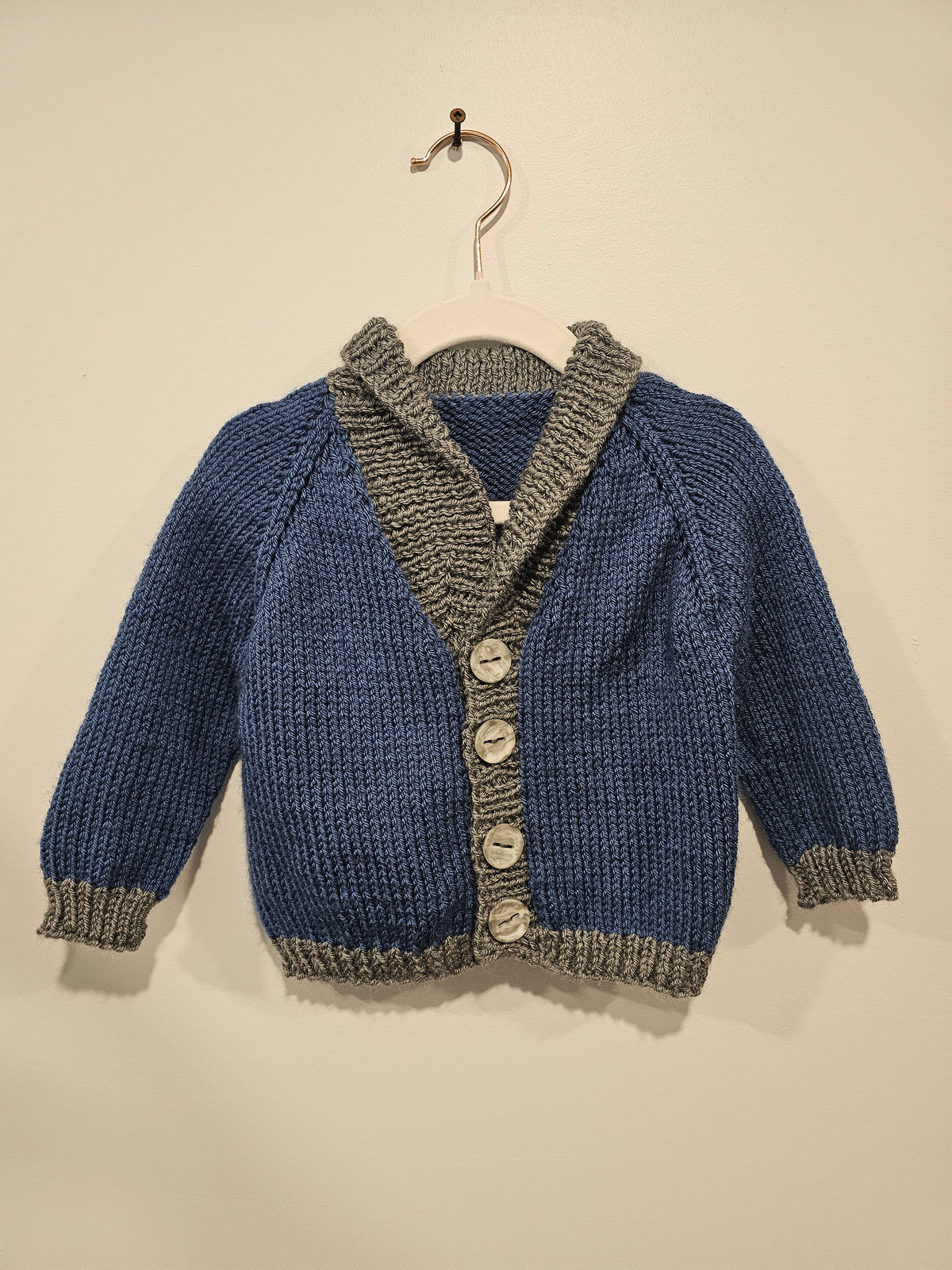 Handmade Knit Sweater Blue 12-18m