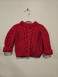 Handmade Knitted Sweater Red Size 12m