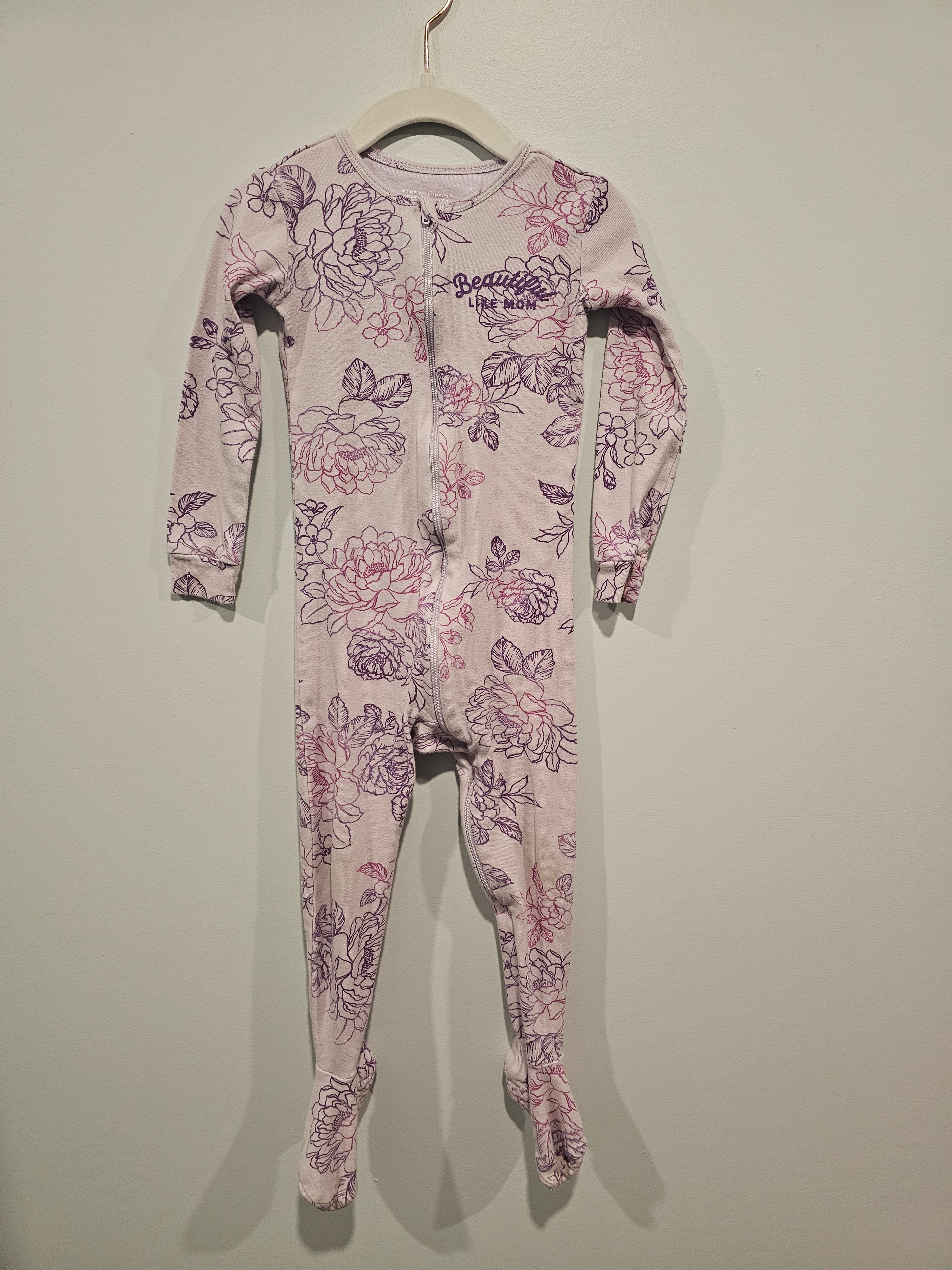 Childrens Place Sleeper Purple Floral 2T