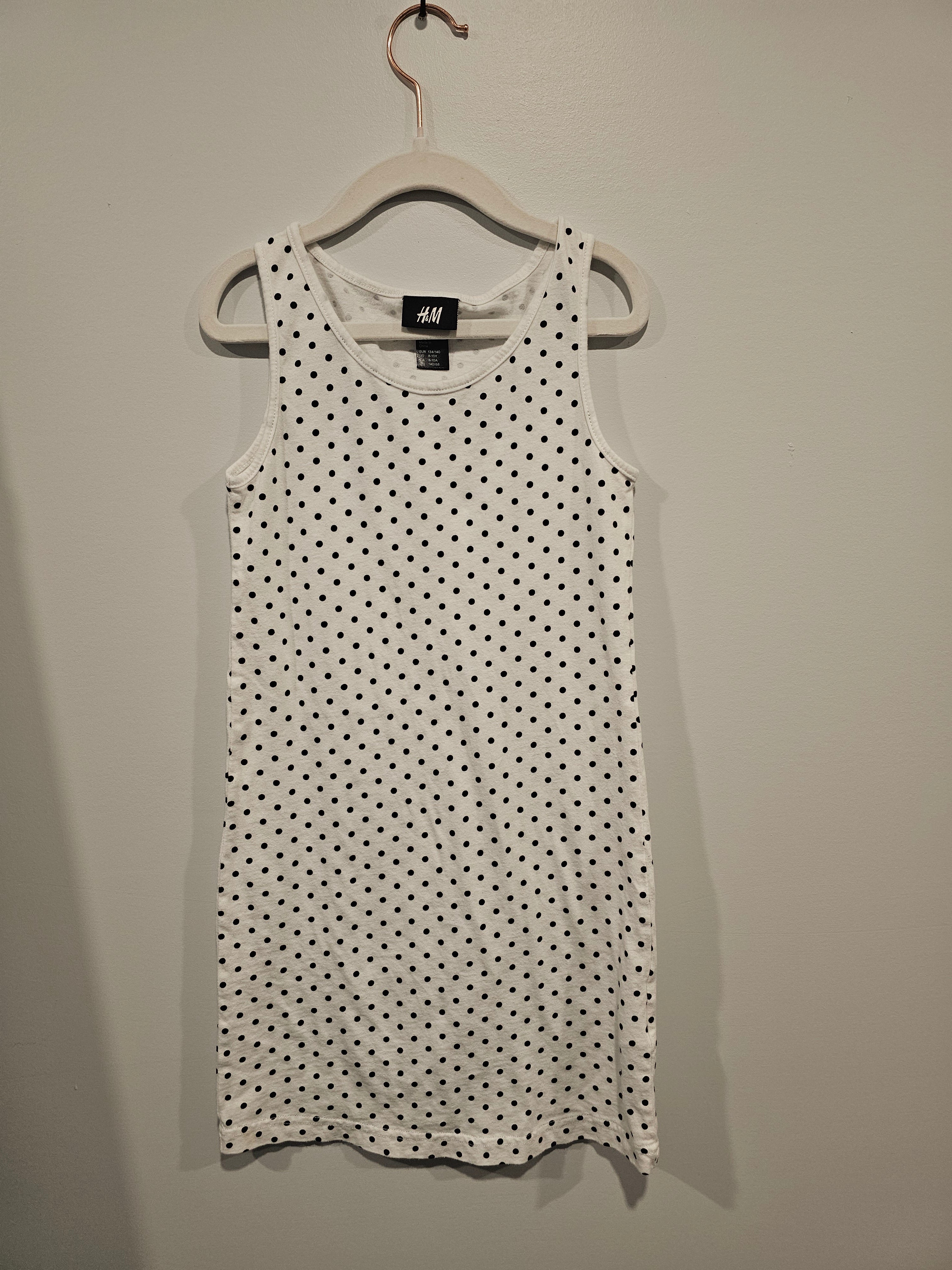 H&M Dress White Black Polka Dots 8