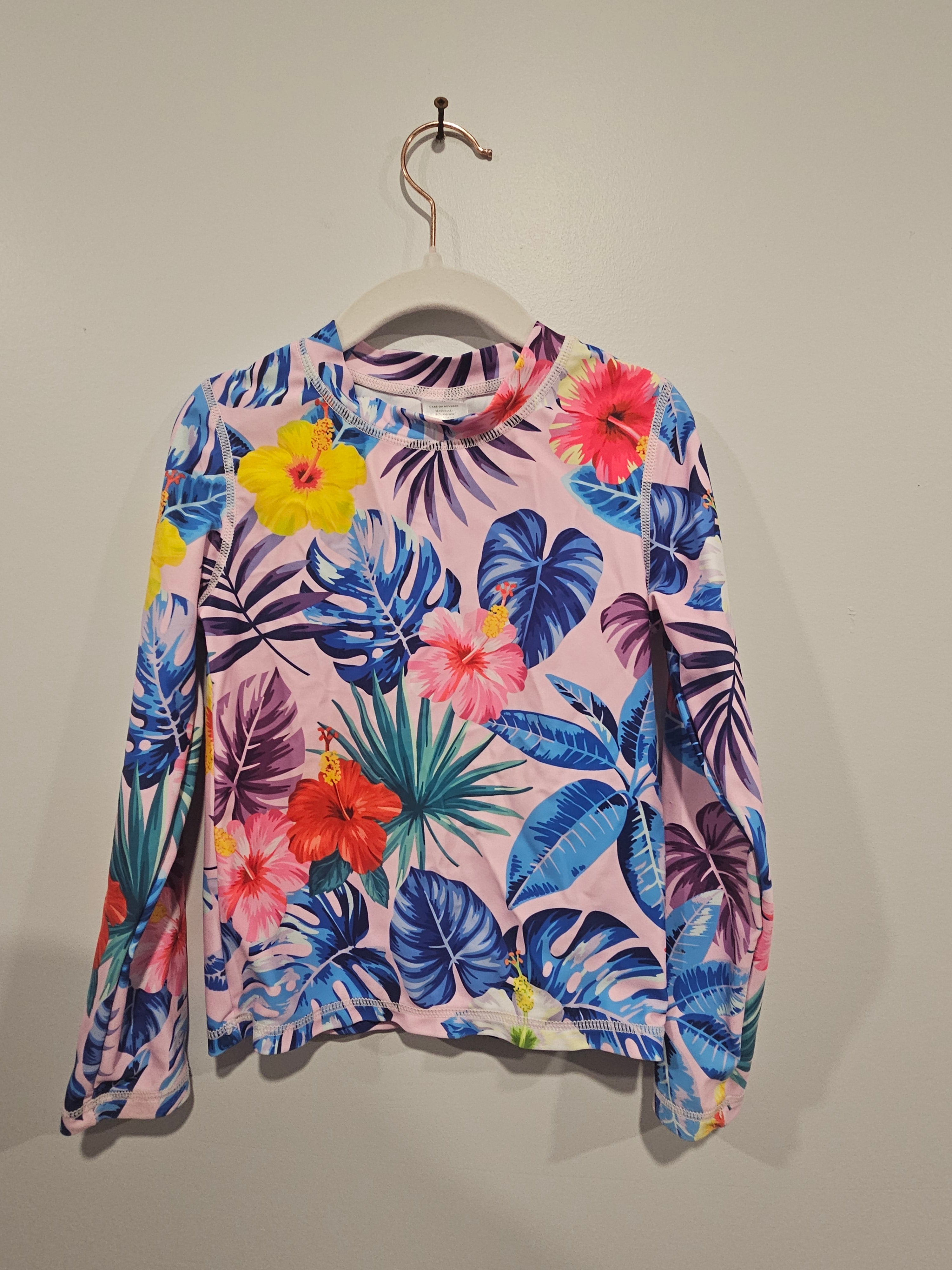 Swim Shirt Floral 5T