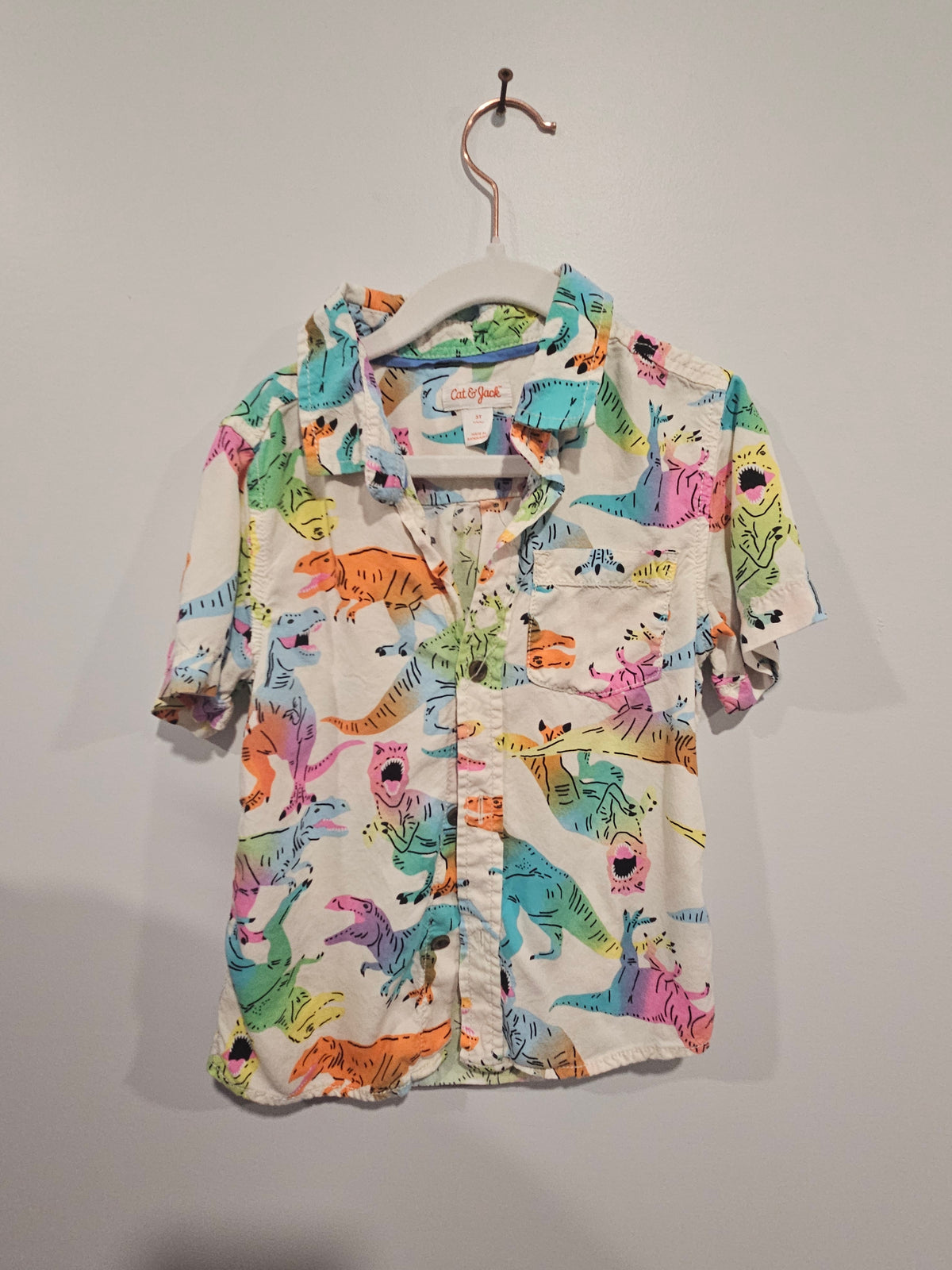 Cat & Jack Dinosaur Dress Shirt 5T