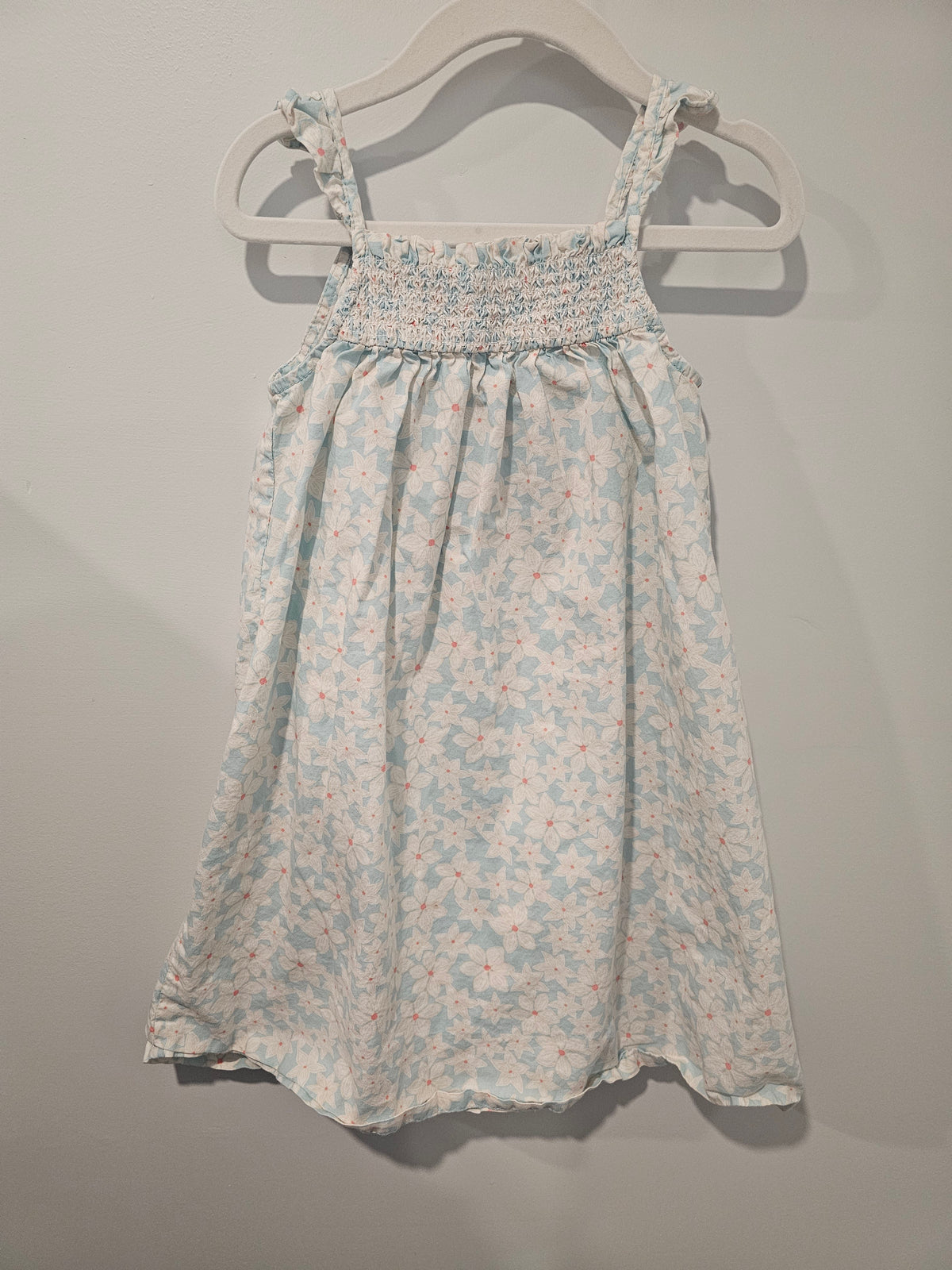 Gap Blue with white flowers Dress 5T