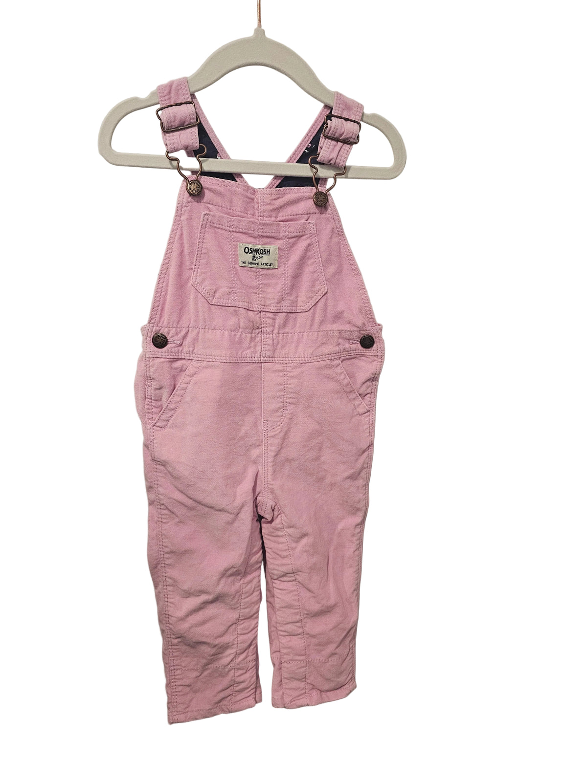 Osh Kosh Overalls Pink Velvet 18m