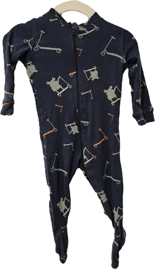 Little Earthling Sleeper Frogs on Scooters 6-9m