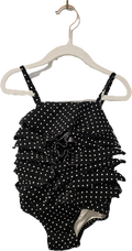 Gymboree Bathing Suit Black with White Polka Dots 18-24m