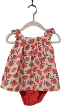 Just One You Romper Strawberries 9m