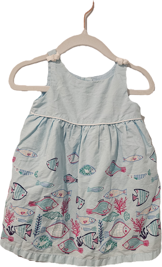 Unknown Blue Fish Dress 9m