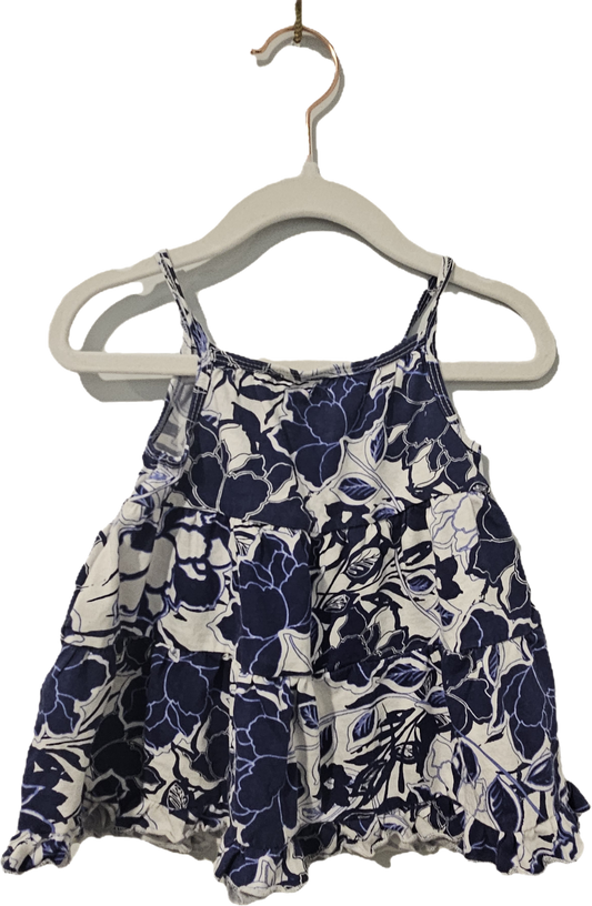 Joe Fresh Dress Blue and White Floral 6-12m