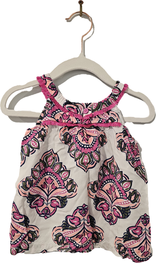 Carter's White and Floral Tank Top 18m